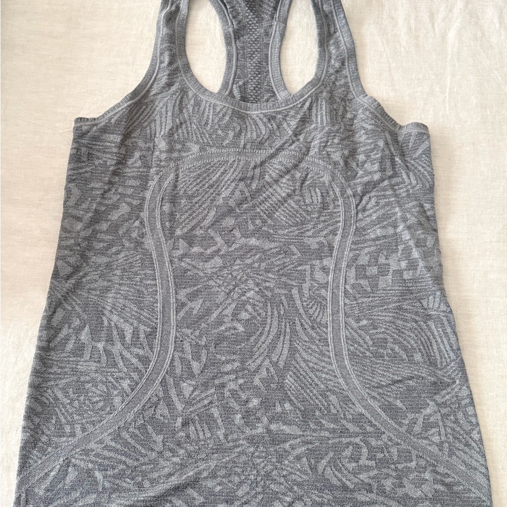 Gray Patterned Women's Tank Top